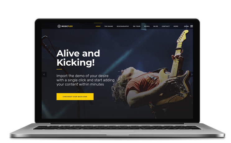 MusicFlex is a premium WordPress theme for the Music Industry. Made with love by Plethora Themes.
