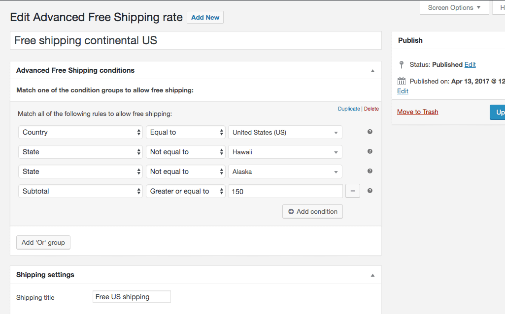 Advanced Free Shipping Plugin - Plethora Themes